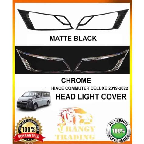 Toyota Hiace Commuter Deluxe To Headlight Cover Matte Black