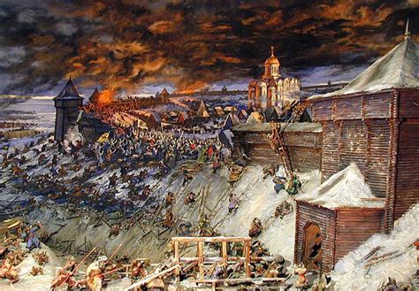 Diorama "Heroic defense of Old Ryazan from the Mongol-Tatar troops in ...