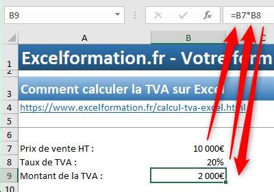 Comment Calculer La Tva Sur Excel Excel Formation