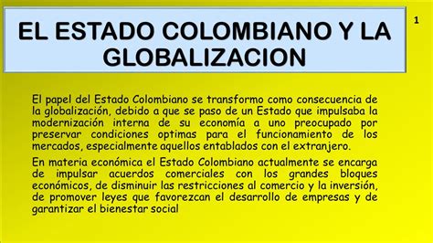 Tomi Digital El Estado Colombiano Y La Globalizacion