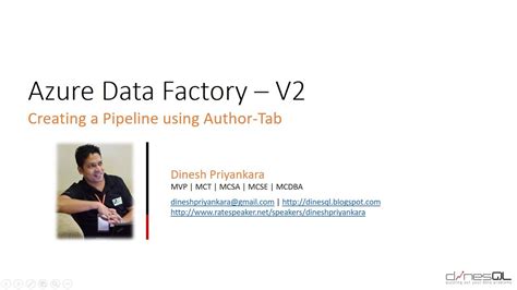 Azure Data Factory V2 Creating A Pipeline Using Author Tab Youtube