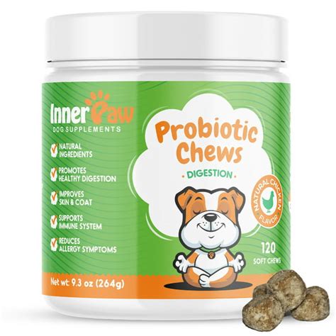 Inner Paw Probiotic Chews For Dogs Digestive Enzymes Diarrhea Bad