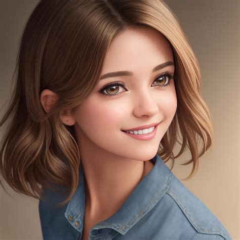 Premium Ai Image Anime Young Female Smiling Generative Ai