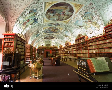 The Theological Hall Of The Strahov Library In The Strahov Monastery In