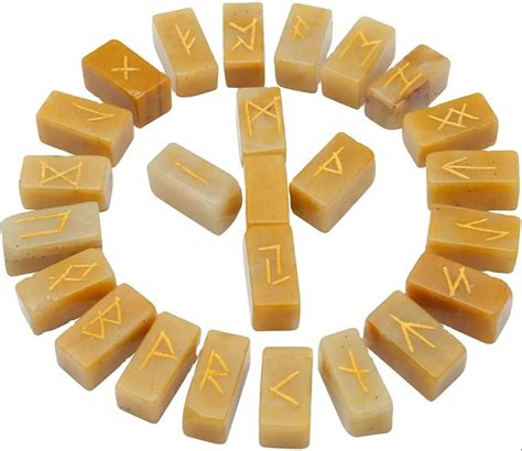 Yellow Aventurine Engraved Rune Set For Healing At Rs Kg In Khambhat