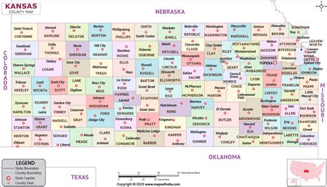 Kansas Map Map Of Kansas Ks State With County