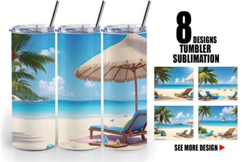 Tumbler 3d Summer Beach Graphic By Artnoy · Creative Fabrica