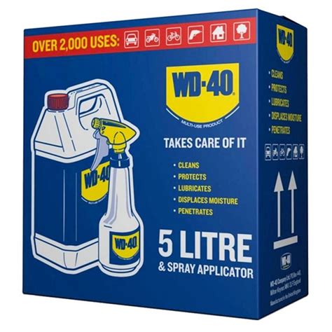 Wd40 Multi Use Sprayable Lubricant Liquid 5 Litre 44506 Inc Spray Bottle Sealants And Tools Direct