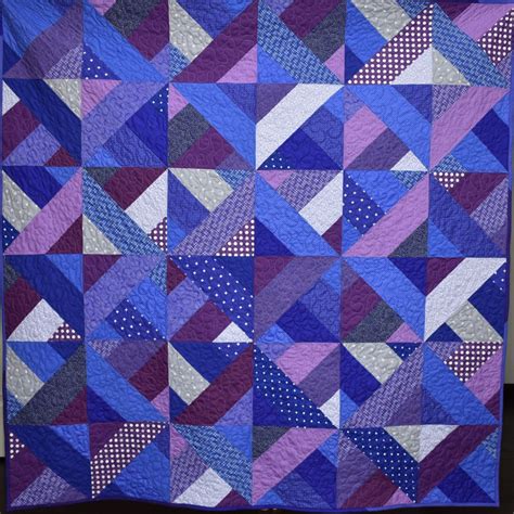 Finished Quilt Blue And Purple Hidden Wells Laurel Poppy And Pine In