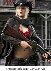 354 Blonde Cowgirl Breast Images Stock Photos Vectors Shutterstock