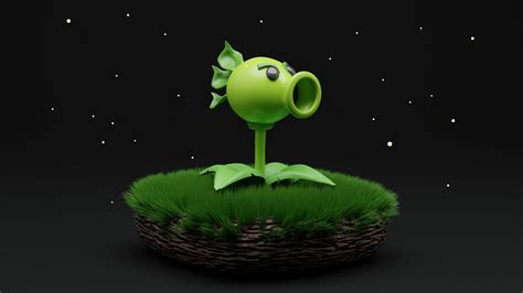 Repeater Shooter Plants Vs Zombies 3d Model By Shehatadesigns