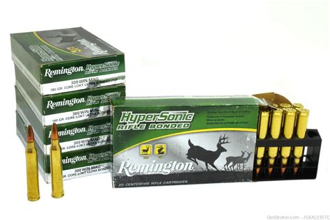 100rds Remington 300 Win Mag Ammo 180gr Core Lokt Ultra Bonded Hyper Sonic Rifle Ammunition