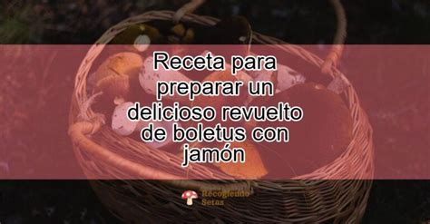 Receta Para Preparar Un Delicioso Revuelto De Boletus Con Jam N