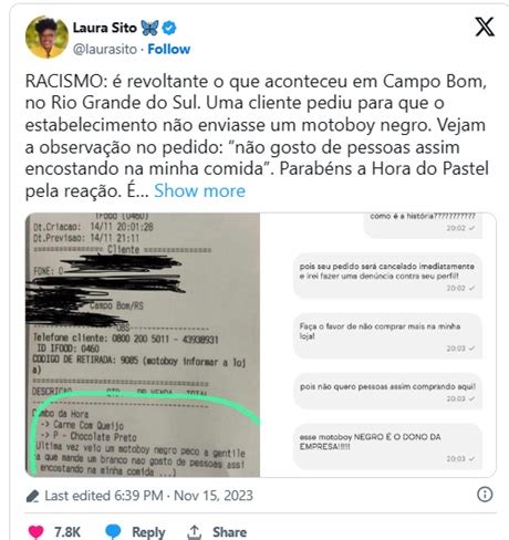 Caso De Racismo Em Pastelaria No Rs Foi Forjado Por Suposta V Tima Diz