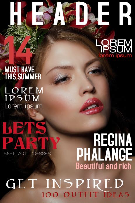 Copy Of Fashion Beauty Magazine Cover Template Postermywall