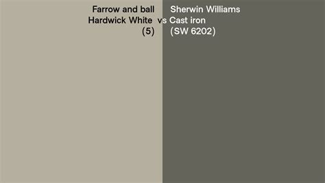 Farrow And Ball Hardwick White 5 Vs Sherwin Williams Cast Iron SW