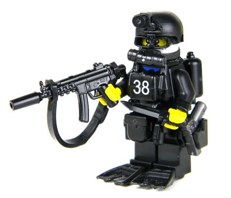 Navy Seal Special Forces Diver Sku68 Battle Brick Made Real Lego