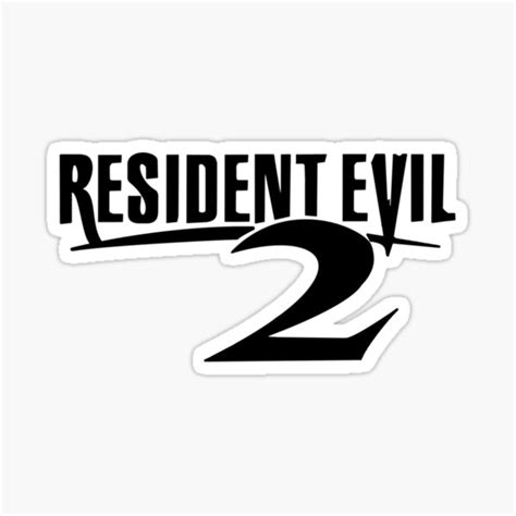 Resident Evil 2 Logo Black Sticker For Sale By 411drpkv4c Redbubble