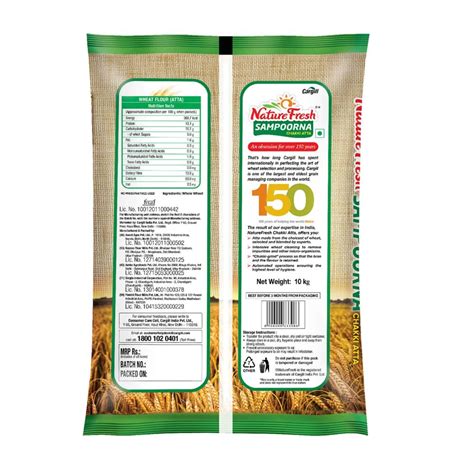 Nature Fresh Sampoorna Chakki Atta 10kg Eaglefox