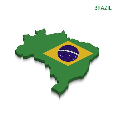 Premium Vector Isometric Map Of Brazil In 3d Render With State Division