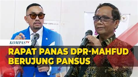 Rapat Panas DPR Dan Mahfud Nasdem Dorong Pansus Usut TPPU Rp 349