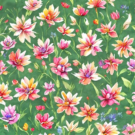 Premium AI Image Pink Flowers On Green Background