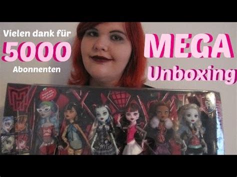 5000 Abonnenten Spezial Monster High Mega Unboxing Originale Ghoul