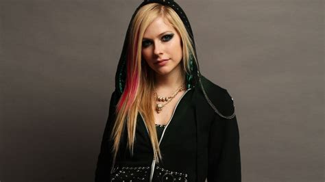 Wallpaper Black Women Model Long Hair Celebrity Singer Necklace Avril Lavigne Fashion