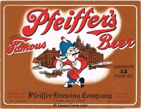 Item 23637 1952 Pfeiffers Famous Beer Label