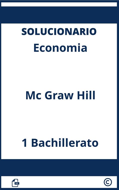 Economia De La Empresa 1 Bachillerato Mc Graw Hill Solucionario