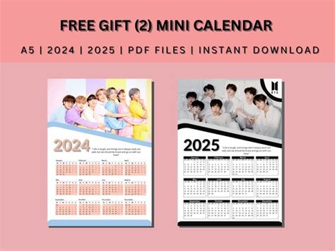 Bts Calendar 2025 Printable Pdf Free Download Kylen Minerva