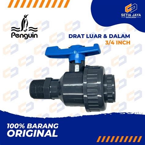 Jual Stop Kran Keran Toren Air Pinguin Drat Luar 3 4 1 Inch