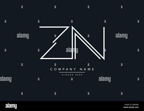 ZN Abstract Letters Logo Monogram Stock Vector Image Art Alamy