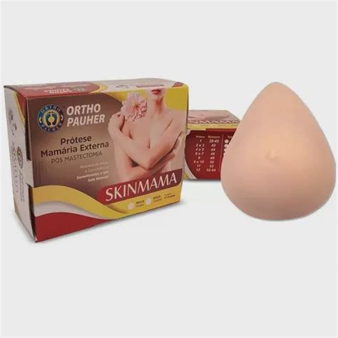 Protese De Silicone Mamaria Externa Pos Mastectomia Incolor Skinmama Em