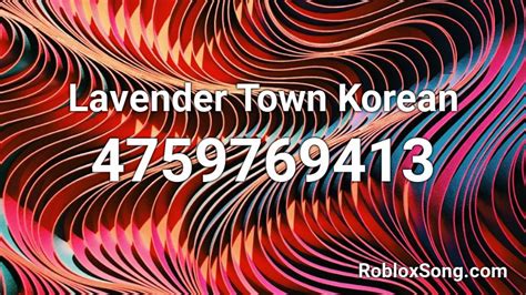 Lavender Town Korean Roblox Id Roblox Music Codes