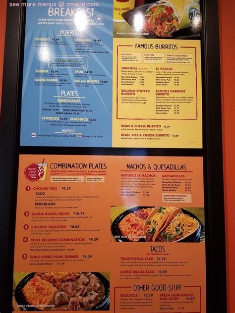 Online Menu of Miguels Jr Restaurant, Ontario, California, 91761 - Zmenu