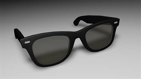 3d Rayban Style Black Sunglasses 3d Model Animated Cgtrader