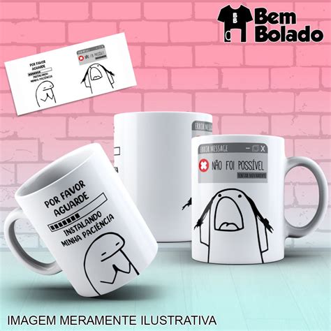 Caneca Flork Por favor aguarde instalando minha paciência Elo7