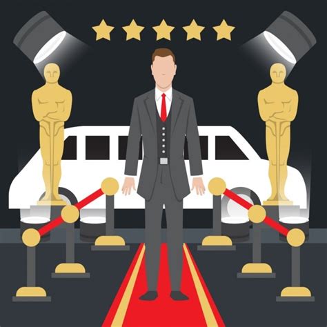 Free Vector | Oscar awards illustration