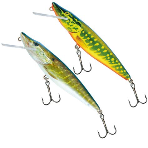 Salmo Pike Angelköder Set 2 Wobbler für Hecht 16cm 52g