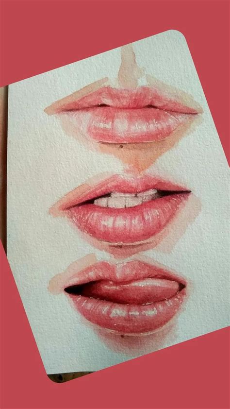 Pin By Tatiane Vidal On Watercolour In 2024 Lips Drawing Oil Pastel