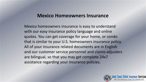 Ppt Get Your Mexican Property Covered Powerpoint Presentation Free Download Id 11846723