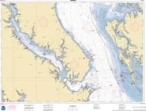 OceanGrafix NOAA Nautical Chart 12264OG Chesapeake Bay Patuxent River