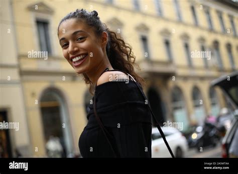 Malika El Maslouhi Attending The Show During Milan Fashion Week