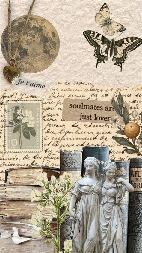 A Collage Of Old Fashioned Postcards With Butterflies Flowers And