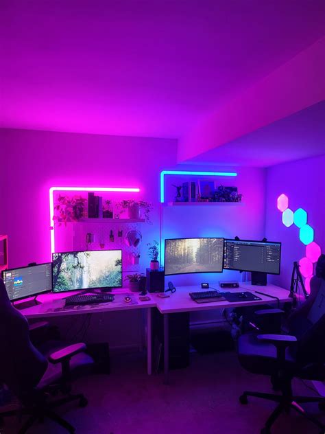 His And Hers Setup My Gf And I Just Put Up Rbattlestations