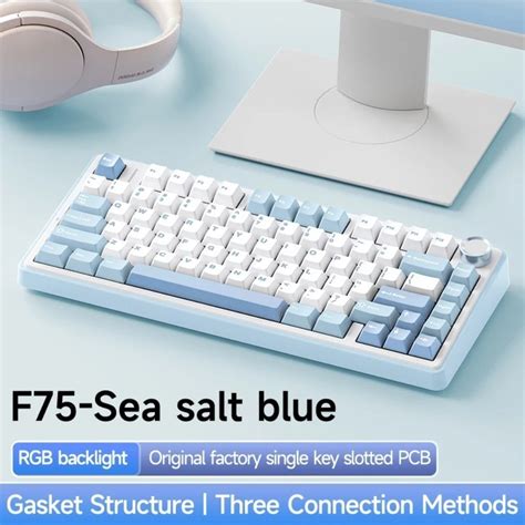 Bàn phím cơ 3 chế độ Aula F75 80 phím Full Key Hot Swappable RGB Backlight Effect Office có núm
