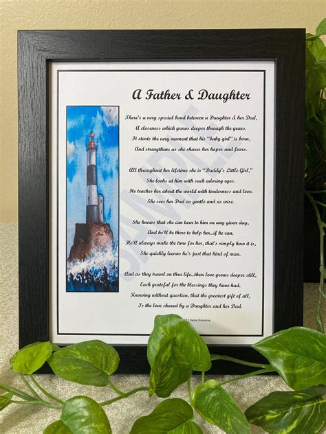 Father Poem Digital Downloadfather Daughter Poem Unframed Etsy Father Poems Father Poems