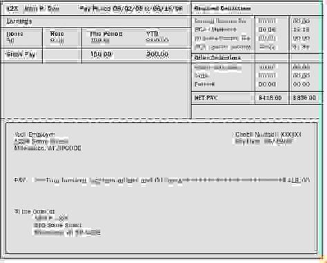 Free Check Stub Template Printables Template Business