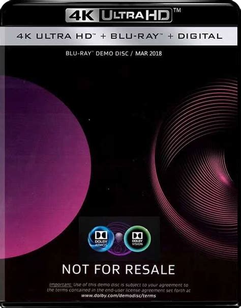 4K UHD ดสก Blu ray Dolby Vision Atmos Test Disc 4K DVD ภาพยนตร